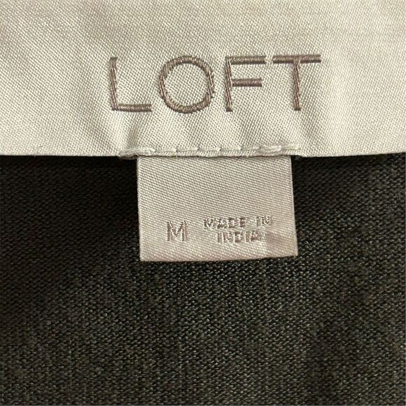 LOFT Women's Olive Green Twist Front Long Sleeve Blouse Size M - Picture 5 of 9